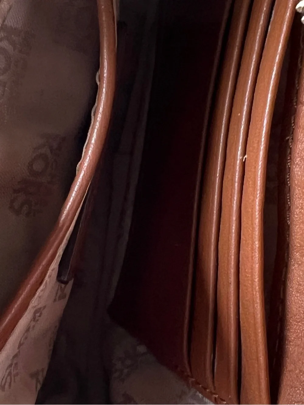Michael Kors Small Brown Pebble Leather Crossbody Camera Bag